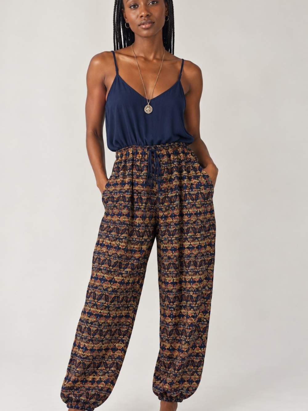 Liberty Love Sleeveless Spaghetti Strap Jumpsuit
